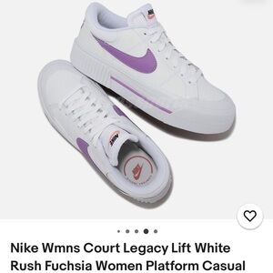Nike court legacy lift rush fuchsia